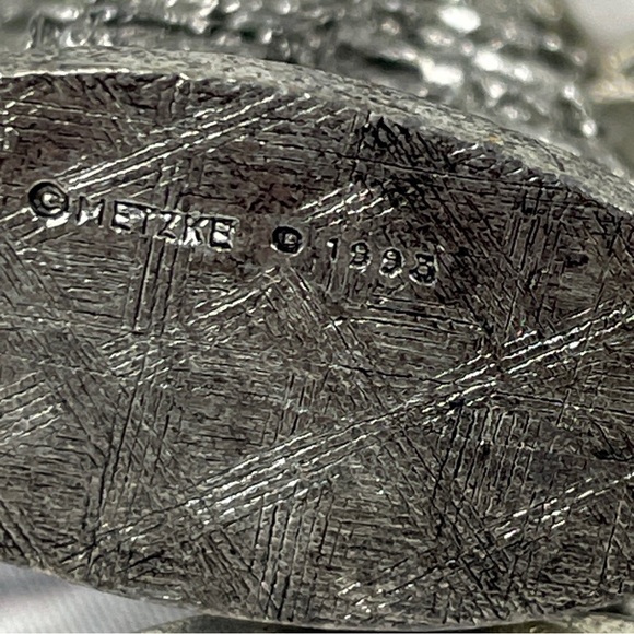 Vintage 1993 Metzke Pewter Old World Santa and Christmas Tree Figurine Set of 8 - Picture 9 of 10